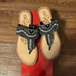 Naughty Monkey Lizabeth black sandal